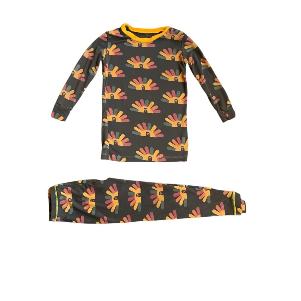 Kickee Pants Bamboo Bark Turkey Pajama Set